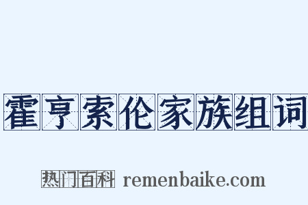 霍亨索伦家族组词是什么意思的图片